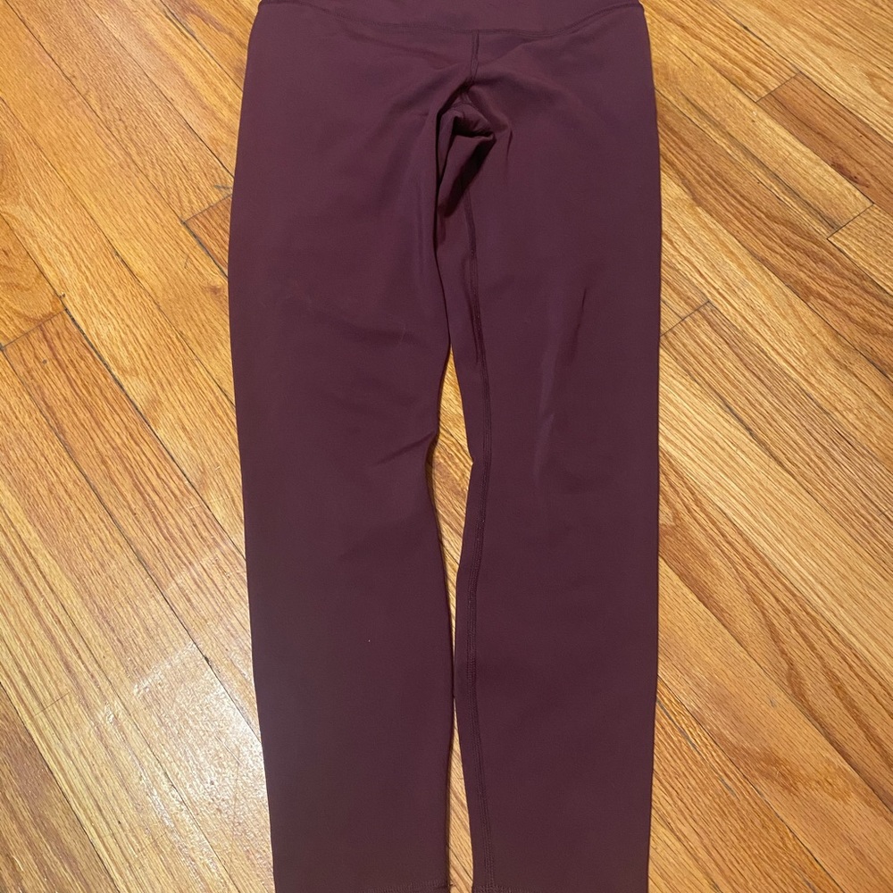 High waisted Maroon 90 degree leggings